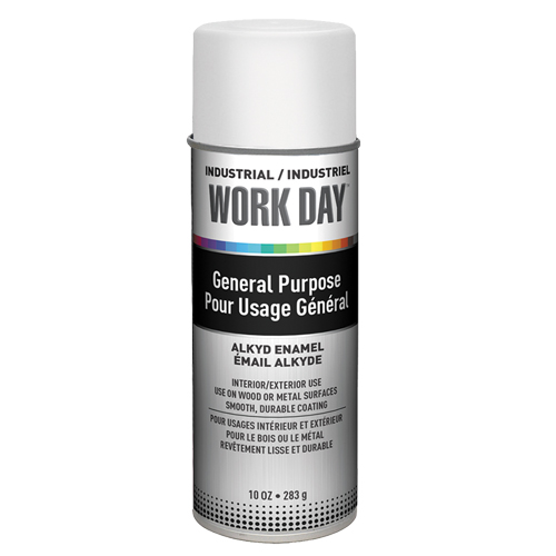 Industrial Work Day Paint, White, Gloss, 10 oz., Aerosol Can NRZ Safety Inc.