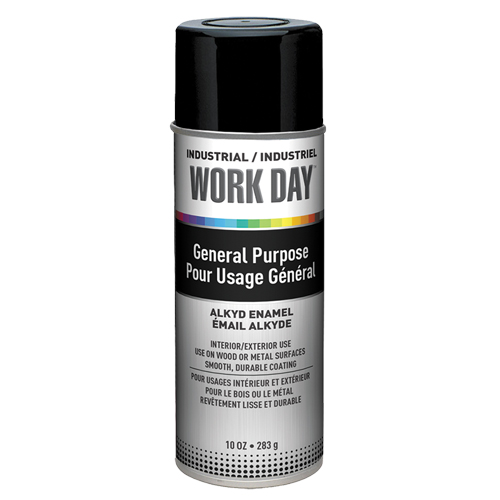 Industrial Work Day Paint, Black, Gloss, 10 oz., Aerosol Can NRZ Safety Inc.