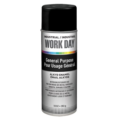 Industrial Work Day Paint, Black, Very Flat, 10 oz., Aerosol Can NRZ Safety Inc.