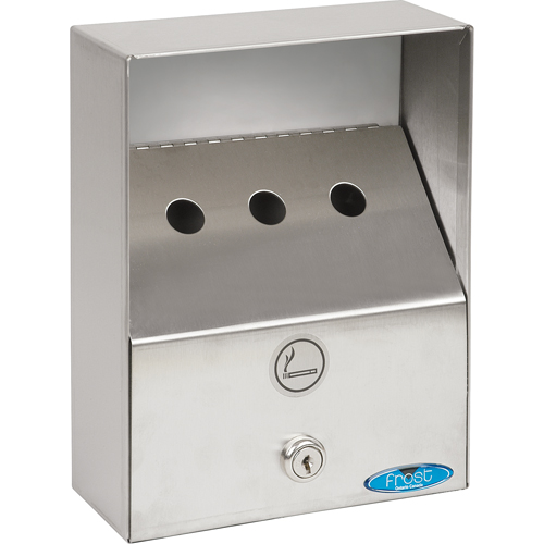 Smoking Receptacles, Wall-Mount, Stainless Steel, 1 Litres Capacity, 9" Height NRZ Safety Inc.