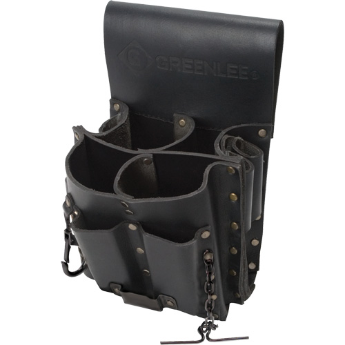 Tool Belt Pouch, Multiple Tool Holder, Leather, 8 Pockets NRZ Safety Inc.