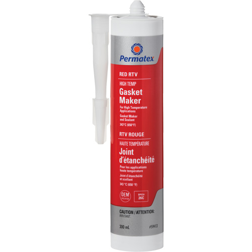 Compos&eacute; &agrave; joints RTV rouge haute temp&eacute;rature, 300 ml, Tube, Rouge NRZ Safety Inc.