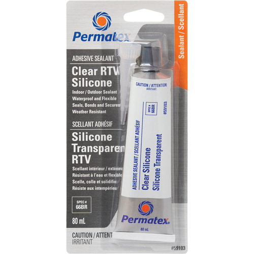 Scellant adh&eacute;sif RTV, 80 ml, Tube, Transparent NRZ Safety Inc.