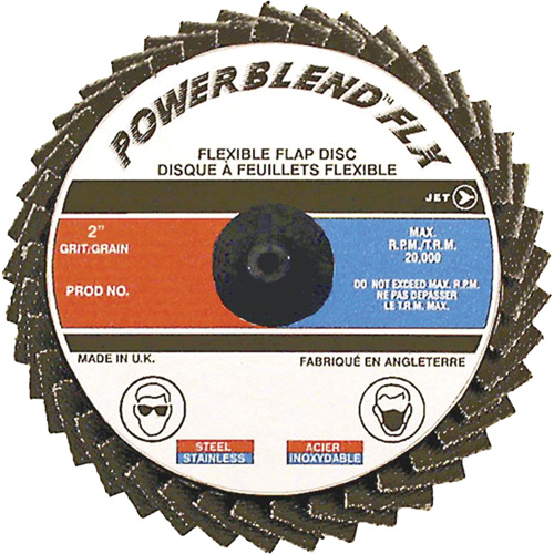 Disque &agrave; lamelles &agrave; rouler Powerblend FLX, 2" x Grain 60, Alumine de zirconium NRZ Safety Inc.