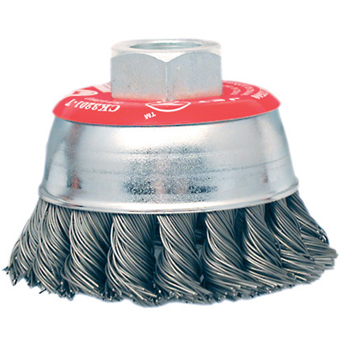 High-Performance Knot Twisted Cup Brush, 3" Dia. x 10mm x 1.25" Arbor NRZ Safety Inc.