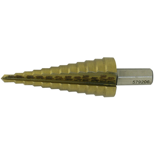 JET-KUT&reg; Super Premium M35 Step Drill, 3/16" - 7/8" , 1/16" Increments, High Speed Steel NRZ Safety Inc.