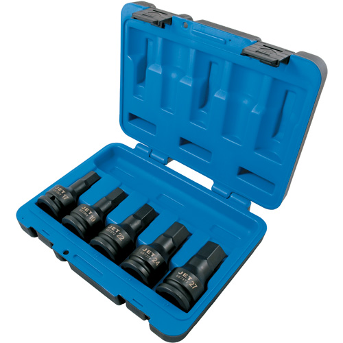 Metric Impact Bit Socket Set, Hex, 3/4" Drive, 5 Pcs NRZ Safety Inc.