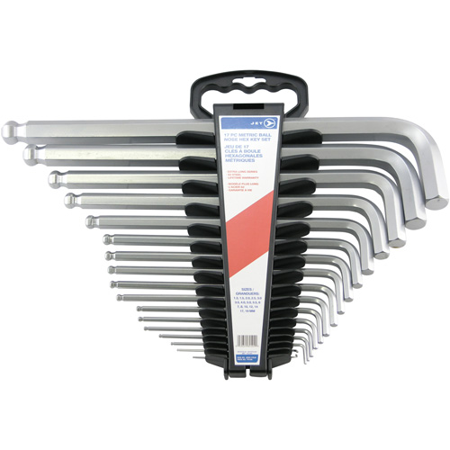 Jeu de cl&eacute;s hexagonales g.antes extra longues &agrave; embout sph&eacute;rique, 17 mcx, M&eacute;trique NRZ Safety Inc.