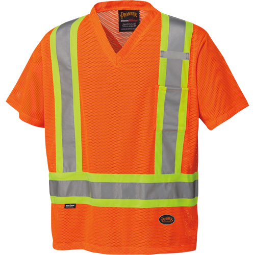 5994 T-shirt de s&eacute;curit&eacute; haute visibilit&eacute;, Polyester, 2T-Grand, Orange haute visibilit&eacute; NRZ Safety Inc.