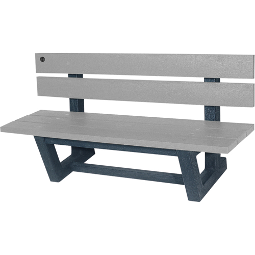 Bancs de parc d'ext&eacute;rieur, Plastique recycl&eacute;, 60" lo x 17" la x 17" h, Gris NRZ Safety Inc.