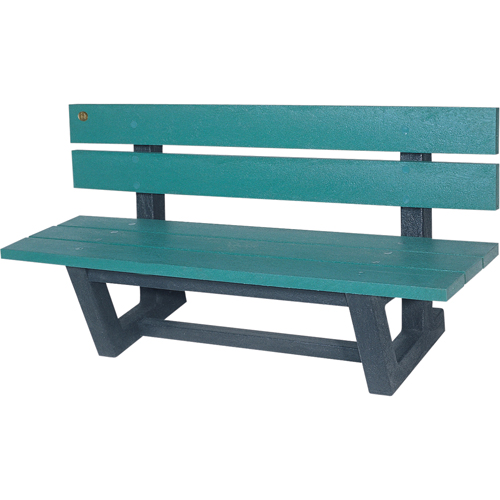 Bancs de parc d'ext&eacute;rieur, Plastique recycl&eacute;, 60" lo x 22-13/16" la x 29-13/16" h, Vert NRZ Safety Inc.