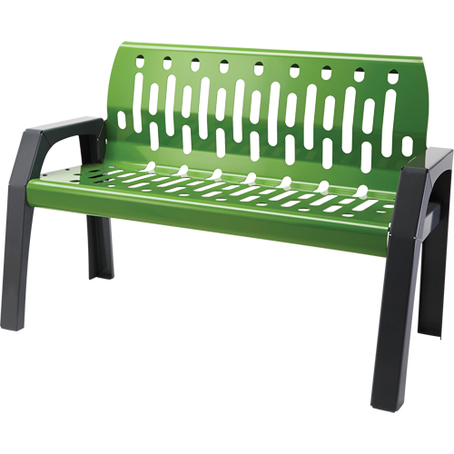 Stream Benches, Steel, 48" L x 48" W x 34" H, Green NRZ Safety Inc.