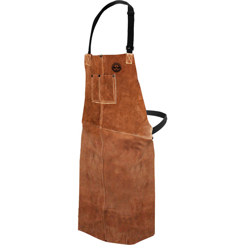 Tablier de soudage en cuir, Salopette, 36" lo, Brun NRZ Safety Inc.