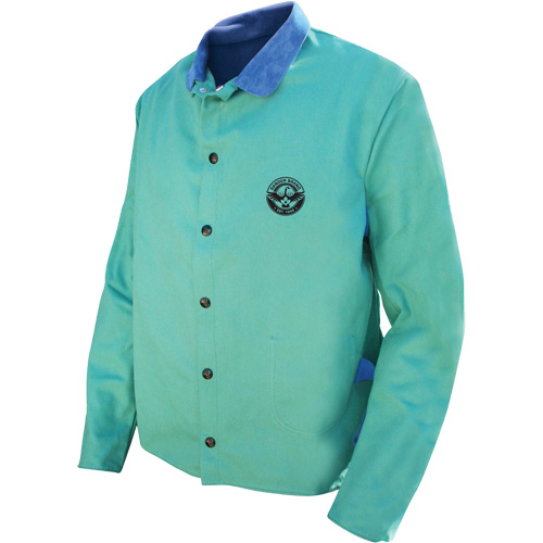 Veste de soudage Gander Brand Banox FR, Coton/Cuir, 2T-Grand, Vert NRZ Safety Inc.