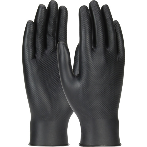 Gants jetables ambidextres Grippaz Skins, T-Grand, Nitrile, 6 mils, Sans poudre, Noir NRZ Safety Inc.