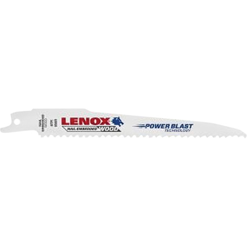 Wood Reciprocating Saw Blade, Bi-Metal, 6 TPI, 6" L x 3/4" W NRZ Safety Inc.