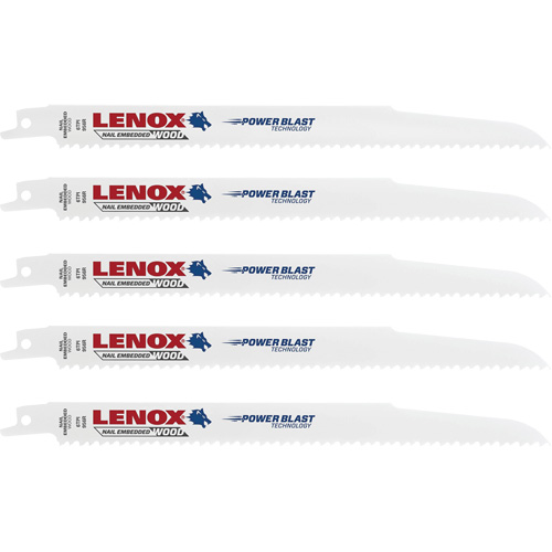 Wood Cutting Reciprocating Saw Blades, Bi-Metal, 6 TPI, 9" L x 3/4" W NRZ Safety Inc.