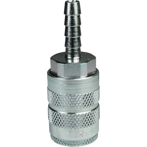 F-Series Pneumatic Manual Standard Hose Barb Coupler, Steel, 3/8", 500 psi NRZ Safety Inc.