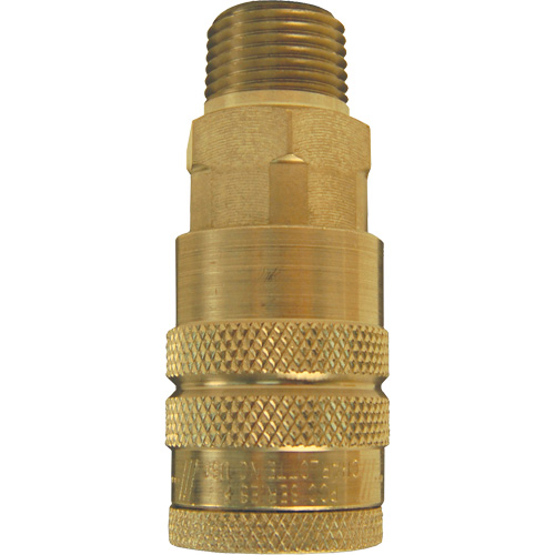 F-Series Pneumatic Manual Coupler, Steel, 1/4", Male NPTF, 500 psi NRZ Safety Inc.