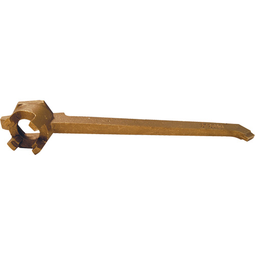 Drum Plug Wrench, 12" Handle, Bronze NRZ Safety Inc.