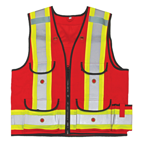 Veste de s&eacute;curit&eacute; pour apenteur All-Trades 1000D, Rouge, Grand, Polyester NRZ Safety Inc.