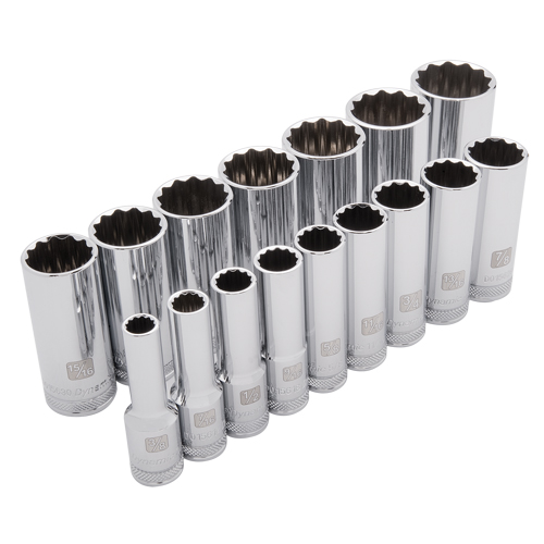 Jeu de douilles SAE, 16 Mcx, Prise de 1/2", Profond NRZ Safety Inc.