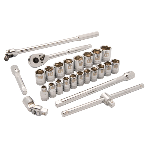 Jeu de douilles m&eacute;triques, 25 Mcx, Prise de 1/2" NRZ Safety Inc.