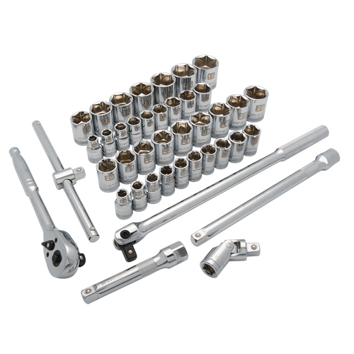 Jeu de douilles SAE/m&eacute;triques, 41 Mcx, Prise de 1/2" NRZ Safety Inc.