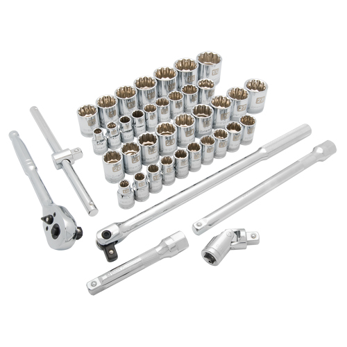 Jeu de douilles SAE/m&eacute;triques, 41 Mcx, Prise de 1/2" NRZ Safety Inc.