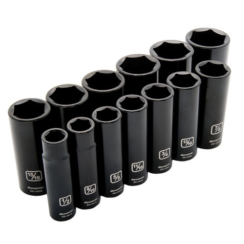 Jeu de douilles SAE, 13 Mcx, Chocs, Prise de 1/2", Profond NRZ Safety Inc.