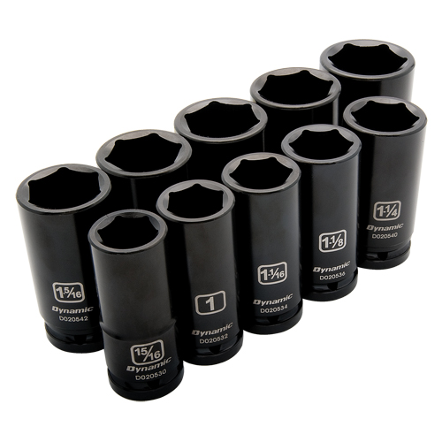 SAE Socket Set, 10 Pcs, Impact, 3/4" Drive Size, Deep NRZ Safety Inc.
