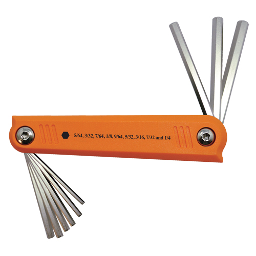 Folding Hex Key Set, 9 Pcs., Imperial NRZ Safety Inc.