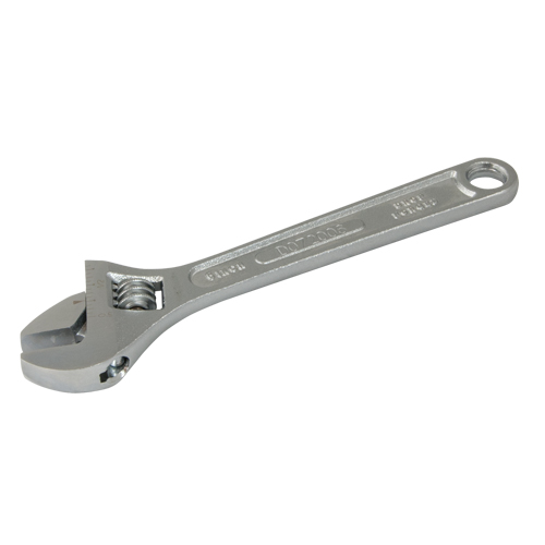 Adjustable Wrench, 12" L, 1-1/2" Max Width, Chrome NRZ Safety Inc.