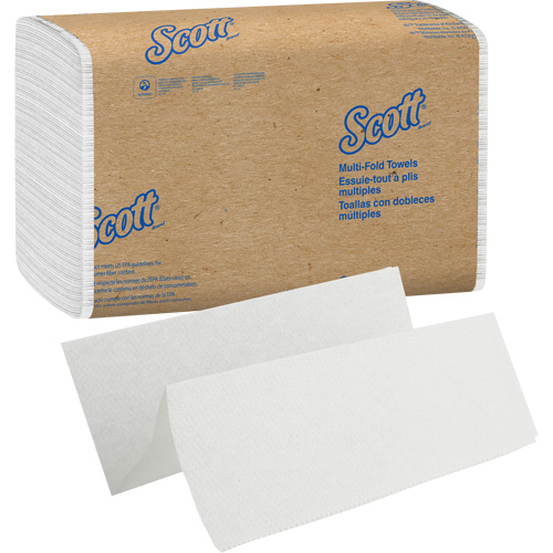 Scott&reg; Essential Multi-Fold Paper Towels, 1 Ply, 9-2/5" L x 9-1/5" W, 250 /Pack NRZ Safety Inc.