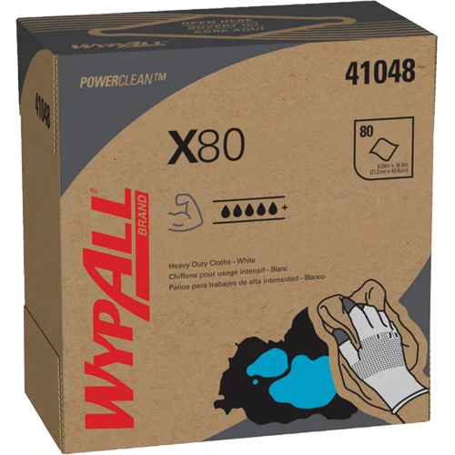 WypAll&reg; X80 Extended Use Cloths, Heavy-Duty, 16-4/5" L x 9" W NRZ Safety Inc.