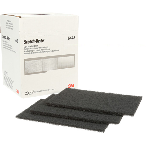 Tampon manuel pour travaux g&eacute;n&eacute;raux Scotch-Brite, Carbure de silicium, 6" x 9", Grain Ultra fin NRZ Safety Inc.