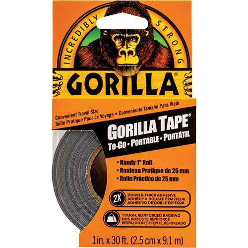 Duct Tape To-Go, 17 mils, Black, 25.4 mm (1") x 9.14 m (30') NRZ Safety Inc.