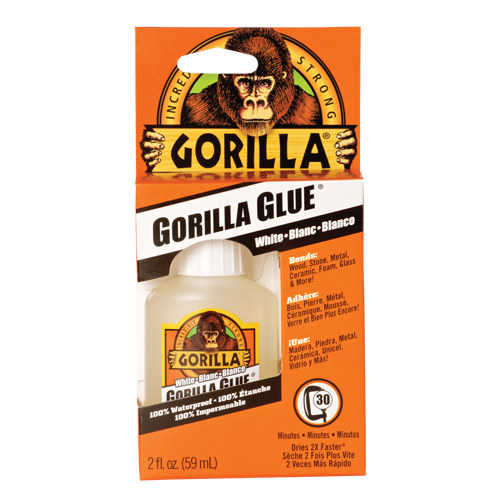 Colle, 2 oz, Bouteille pressable, Blanc NRZ Safety Inc.