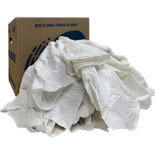 Boîte de chiffons d'essuyage, Blanc, 10 lb NRZ Safety Inc.