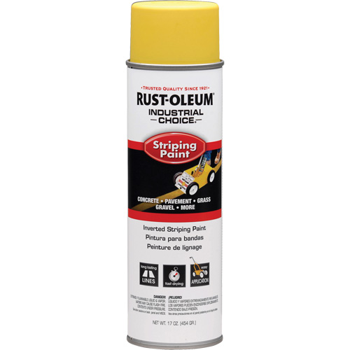 Industrial Choice&reg; S1600 System Inverted Striping Spray Paint, Yellow, 18 oz., Aerosol Can NRZ Safety Inc.