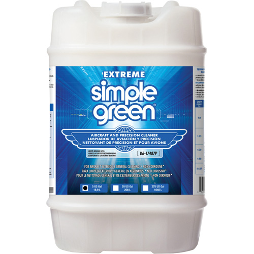 Produit nettoyant de pr&eacute;cision et pour a&eacute;ronefs Extreme Simple Green, 5 gal., Cruche NRZ Safety Inc.