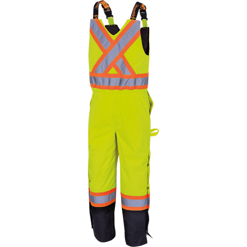 5041BB Pantalon &agrave; bretelles matelass&eacute; imperm&eacute;able, Polyester, Grand, Jaune lime haute visibilit&eacute; NRZ Safety Inc.