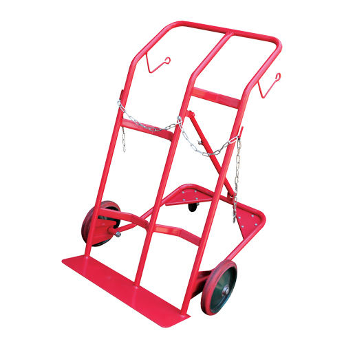 Cylinder Cart, Mold-on Rubber Wheels, 25-1/2"W x 7"L Base, 350 lbs. NRZ Safety Inc.