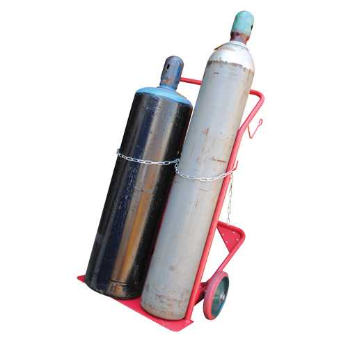 Cylinder Cart, Mold-on Rubber Wheels, 25-1/2"W x 7"L Base, 350 lbs. NRZ Safety Inc.