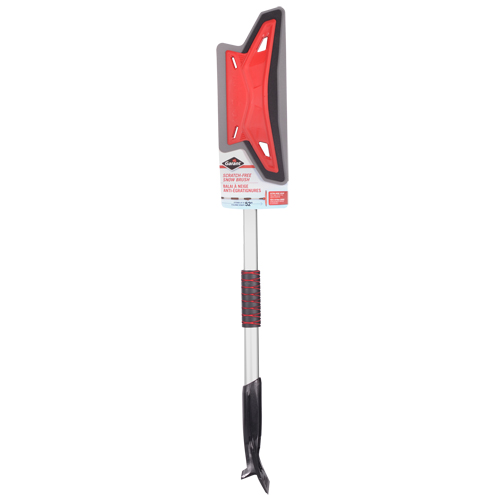 Balai &agrave; neige anti&eacute;gratignures, T&eacute;lescopique, lame Mousse de CAV/E, 52" Longueur, Rouge NRZ Safety Inc.
