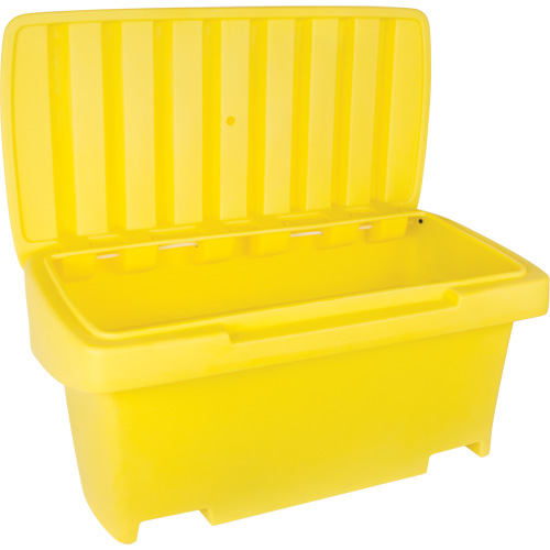 Heavy-Duty Outdoor Salt and Sand Storage Container, 24" x 48" x 24", 10 cu. Ft., Yellow NRZ Safety Inc.