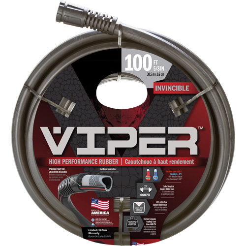 Viper&reg; High Performance Hose, Rubber, 5/8" dia. x 100' NRZ Safety Inc.