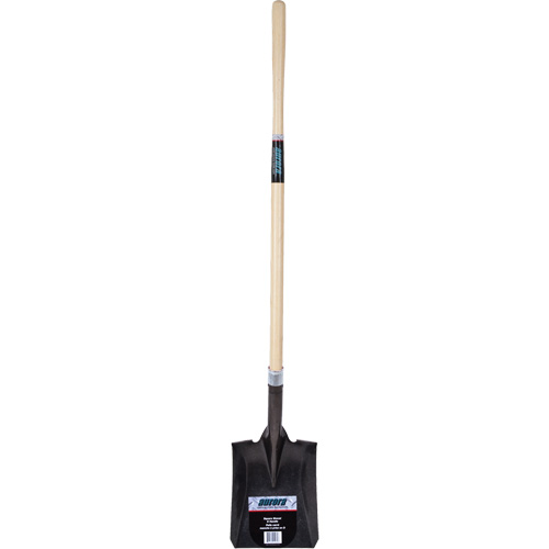 Heavy-Duty Square Shovel, Hardwood, Carbon Steel Blade, Straight Handle, 48" Long NRZ Safety Inc.