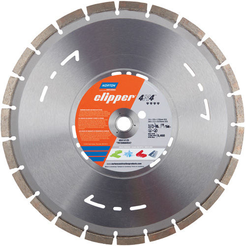 Lame circulaire segment&eacute;e polyvalente pour coupes &agrave; sec &agrave; vitesse &eacute;lev&eacute;e Clipper 4X4 NRZ Safety Inc.