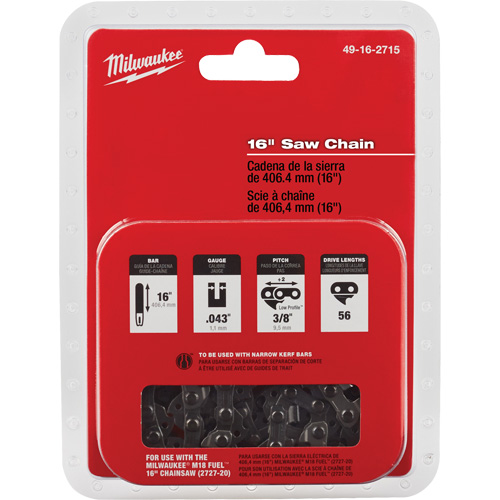Chaîne de rechange pour scie de 16" NRZ Safety Inc.